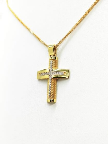 Χρυσός σταυρός κ14 GGD10608