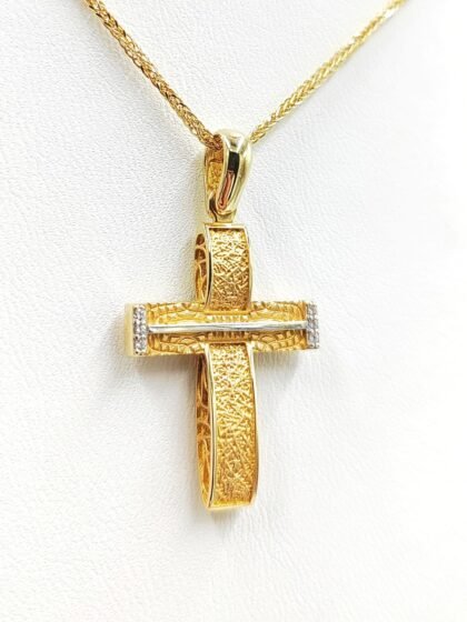 Χρυσός σταυρός κ14 GGG10105