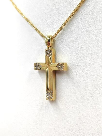 Χρυσός σταυρός κ14 GGG10108