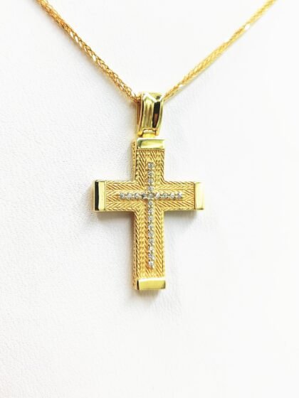 Χρυσός σταυρός κ14 GGG10109