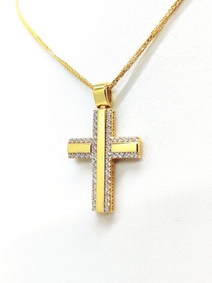 Χρυσός σταυρός κ14 GGG10110