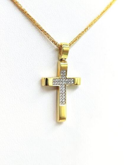 Χρυσός σταυρός κ14 GGG10111