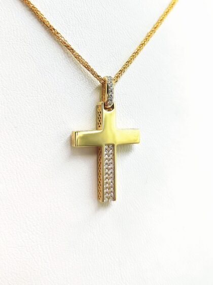 Χρυσός σταυρός κ14 GGG10112